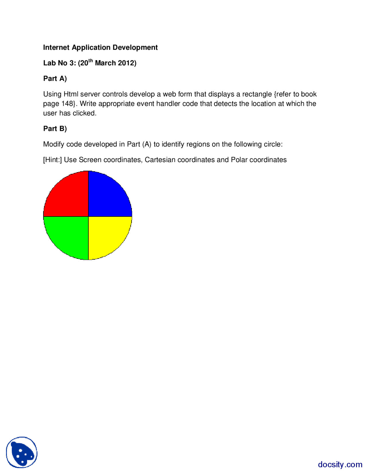 Developing a Web Form-Basic Internet Application Development-Lab Task ...