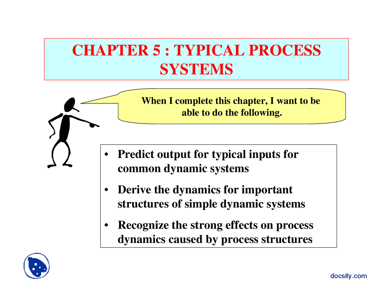 Typical Process Systems-Process Control-Lecture Slides - Docsity