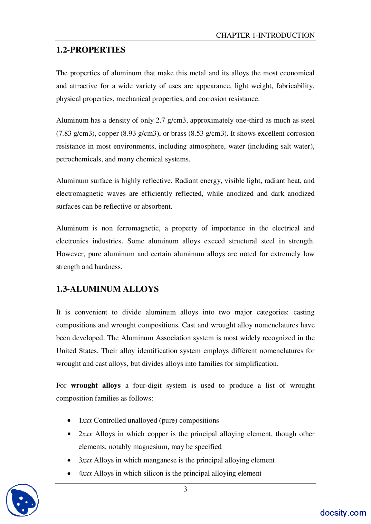 Aluminum-Non Ferous Metallurgy-Lecture Handout | Exercises Metallurgy ...