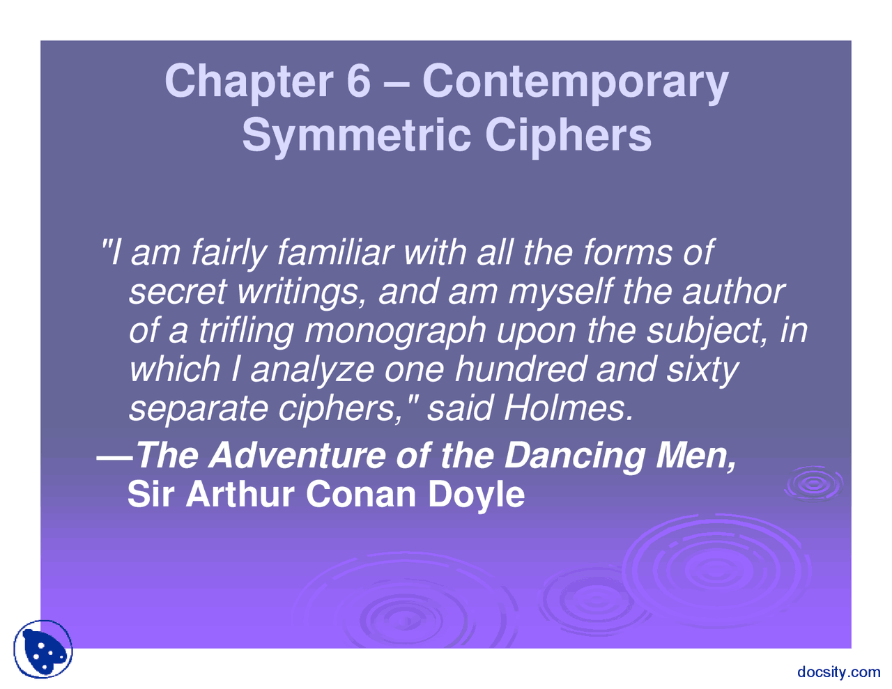 Cipher Computer Systems Contemporary Symmetric Ciphers-Computer And System Security-Lecture ...