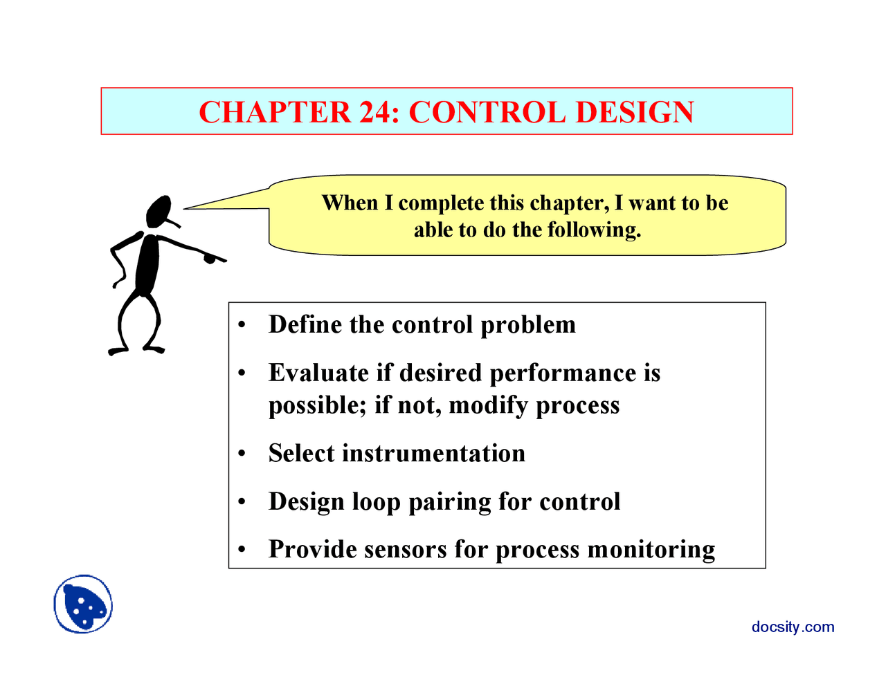 Control Design-Process Control-Lecture Slides - Docsity