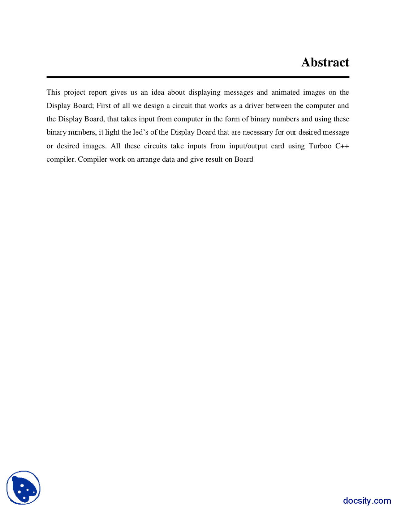 Display Board-Implementation and Applications In Computer Sciences ...