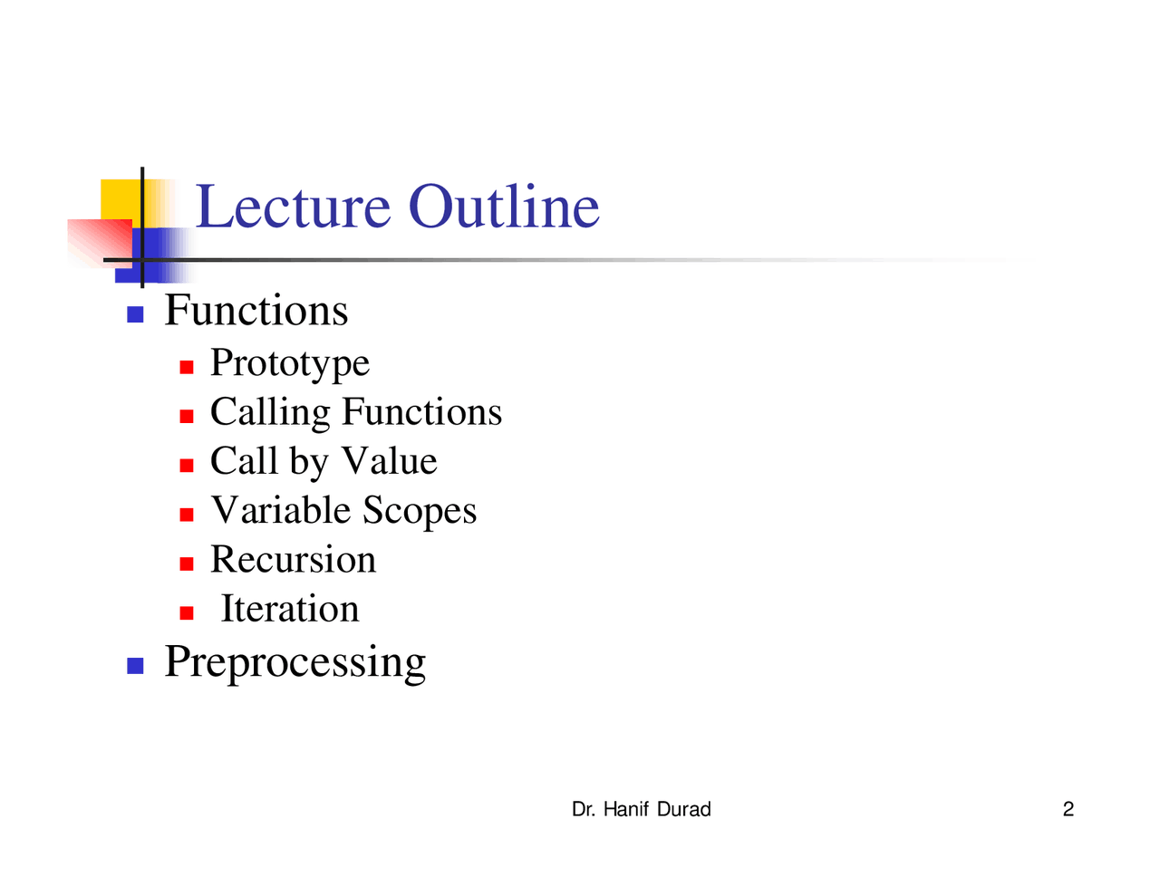 Functions-Introduction to Programming-Lecture Slides | Slides Computer ...