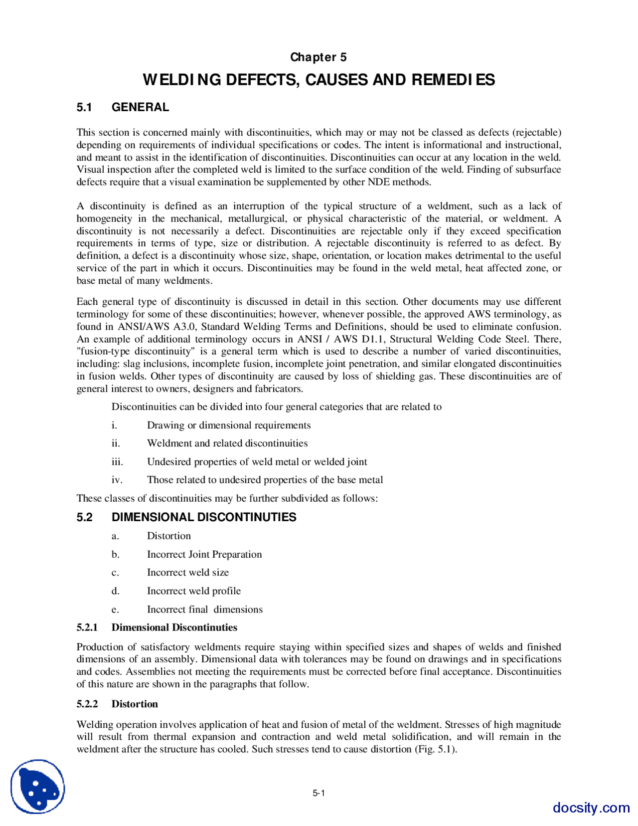 Welding Defects-Welding-Lecture Handouts-Lectrue Handout - Docsity