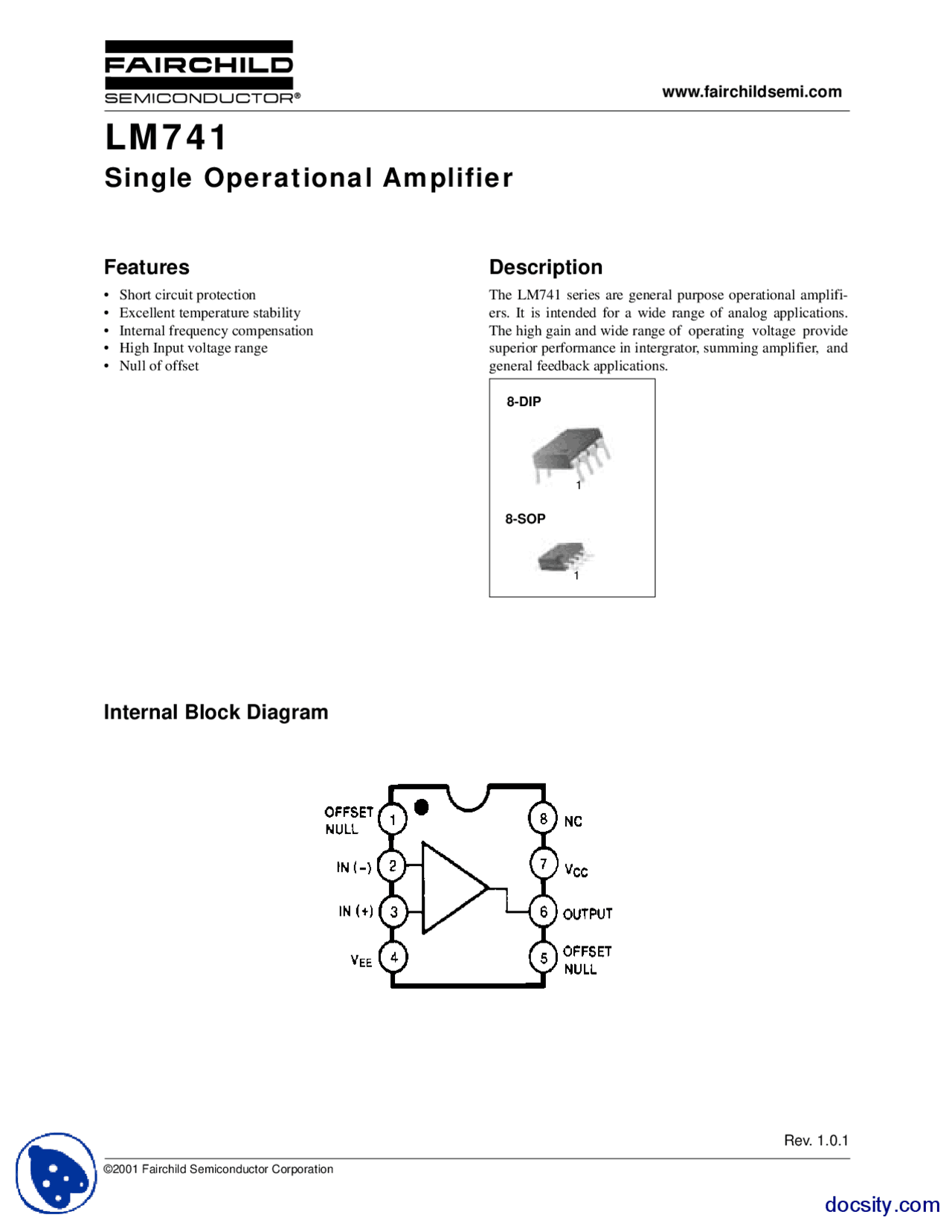 Single Operational Amplifier LM741-Fundementals of Electronics-Lab ...