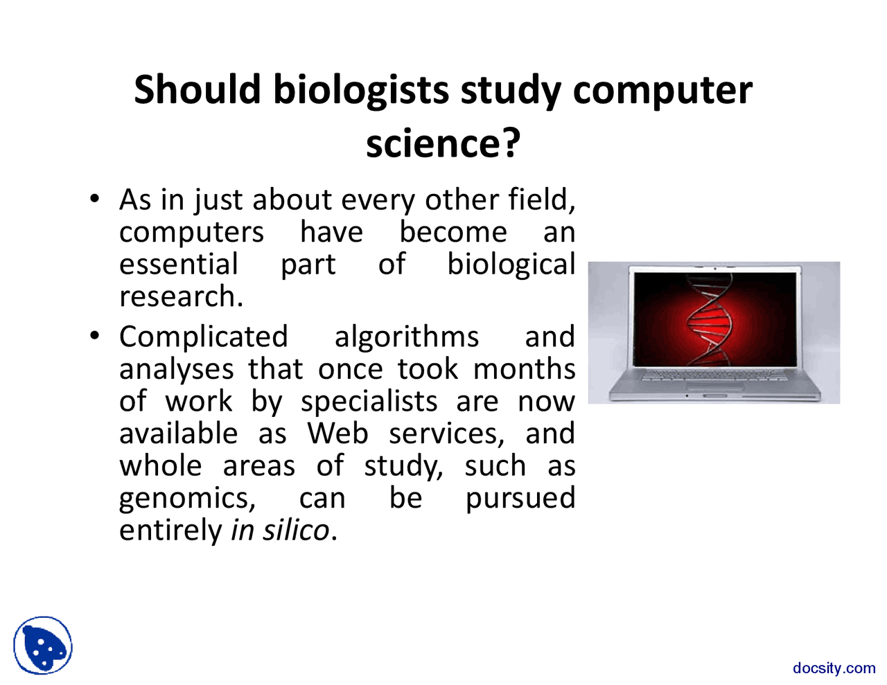 Computer Science for Biologists-Computational Biology-Lecture Slides ...