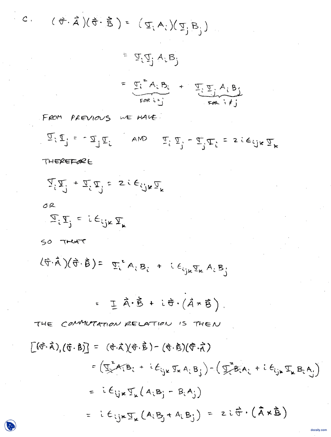Commutation Relation-Quantum Physics-Sloved Assignment Problems - Docsity