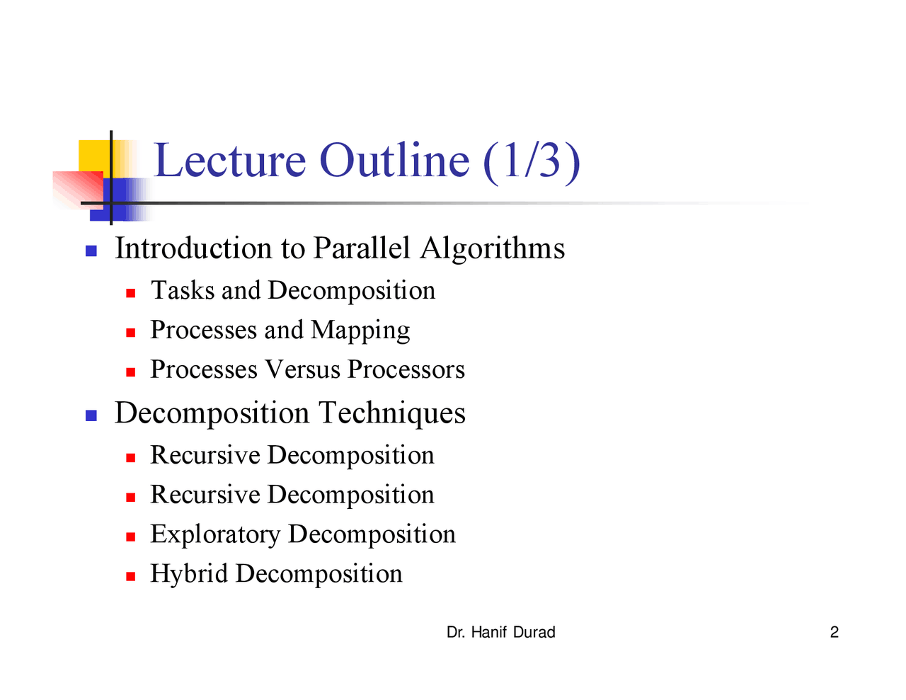 Principles of Parallel Algorthm Design-Parallel Computing-Lecture ...