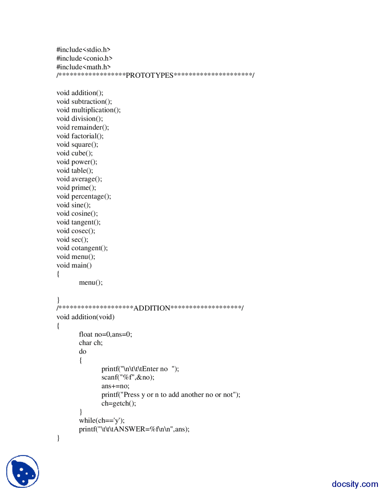 Basic Programs In C And Cpp-Programming Concepts-Assignment - Docsity