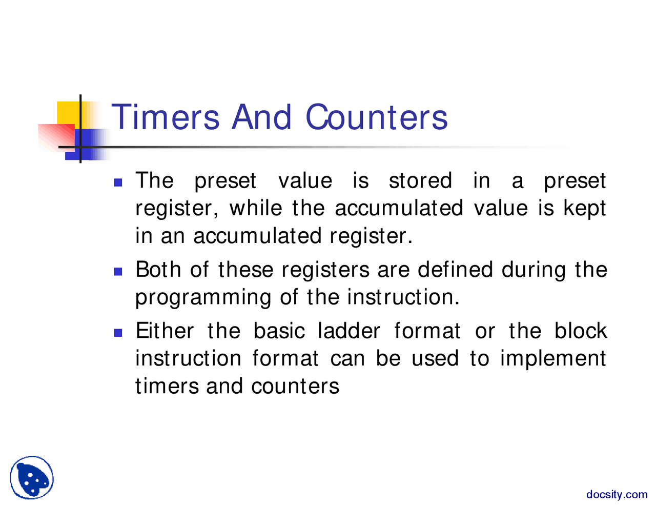 Boolean Logic Count Up Timer Timers And Counters-Digital Logic Design And Programming-Lecture Slides ...