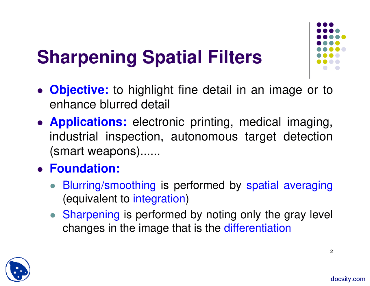 Sharpening Spatial Filters-Colors Pictures And Digital Image Processing ...