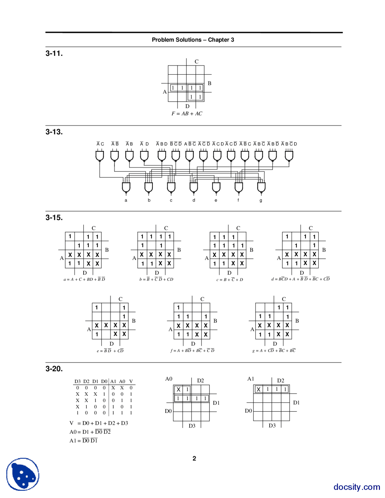 Chapter 3 Gates-Digital Logic Design-Solution Manual - Docsity