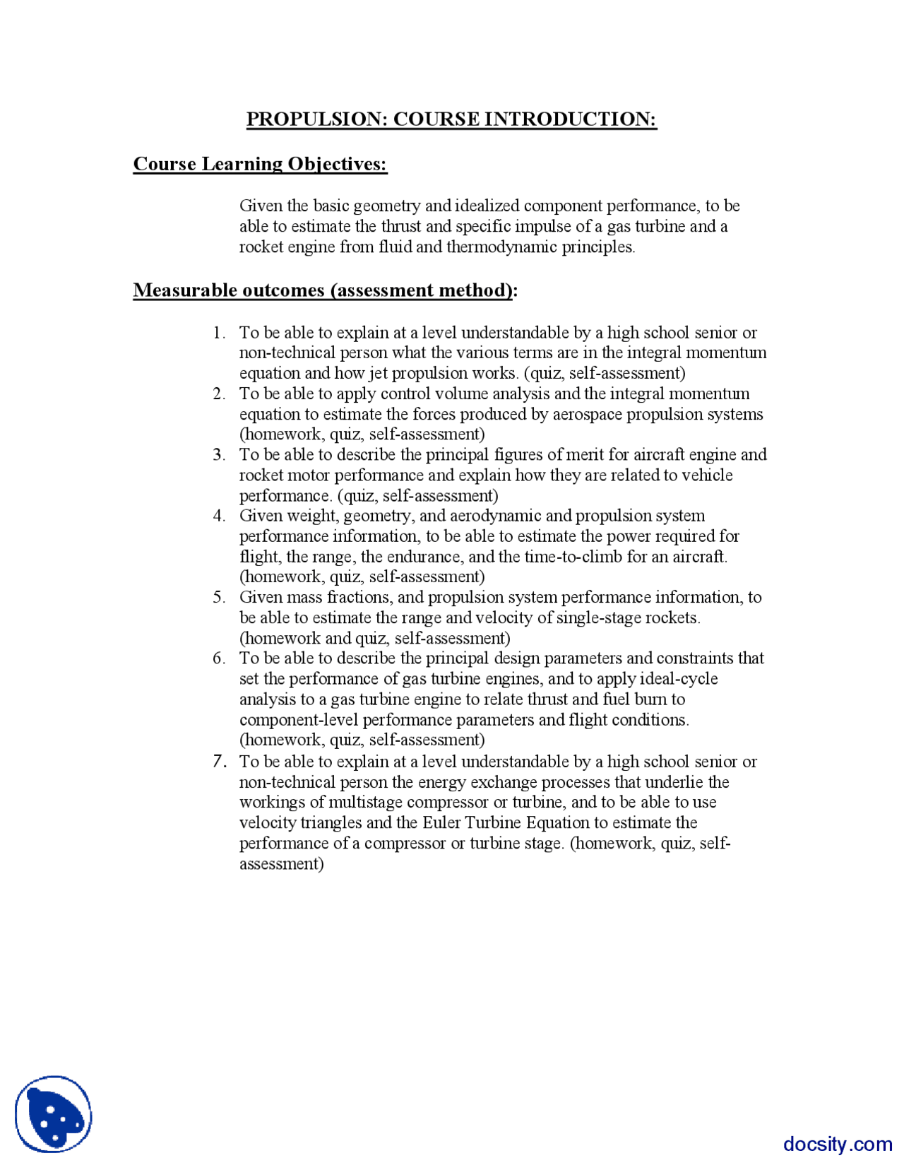 COURSE OUTLINE FOR AERONAUTICAL ENGINEERING visual data 5