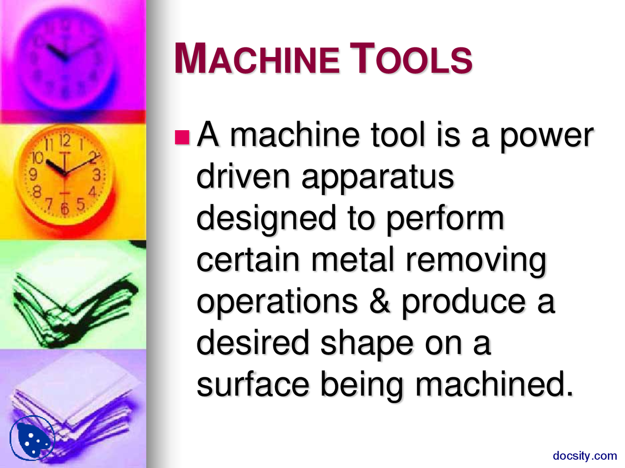Machine Tools part 1-Computer Numerical Control-Lecture Slides - Docsity