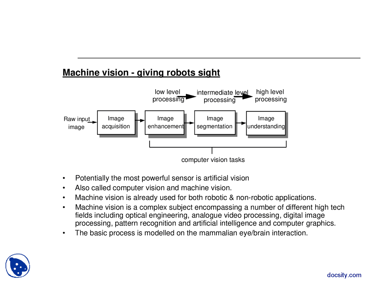 Machine Vision-Robot Design, Programming and Implementation-Lecture ...