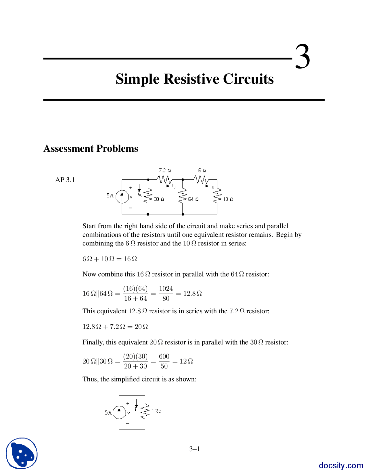 Simple Resistive Circuits-Electrical Circuit Analysis-Solution Manual ...