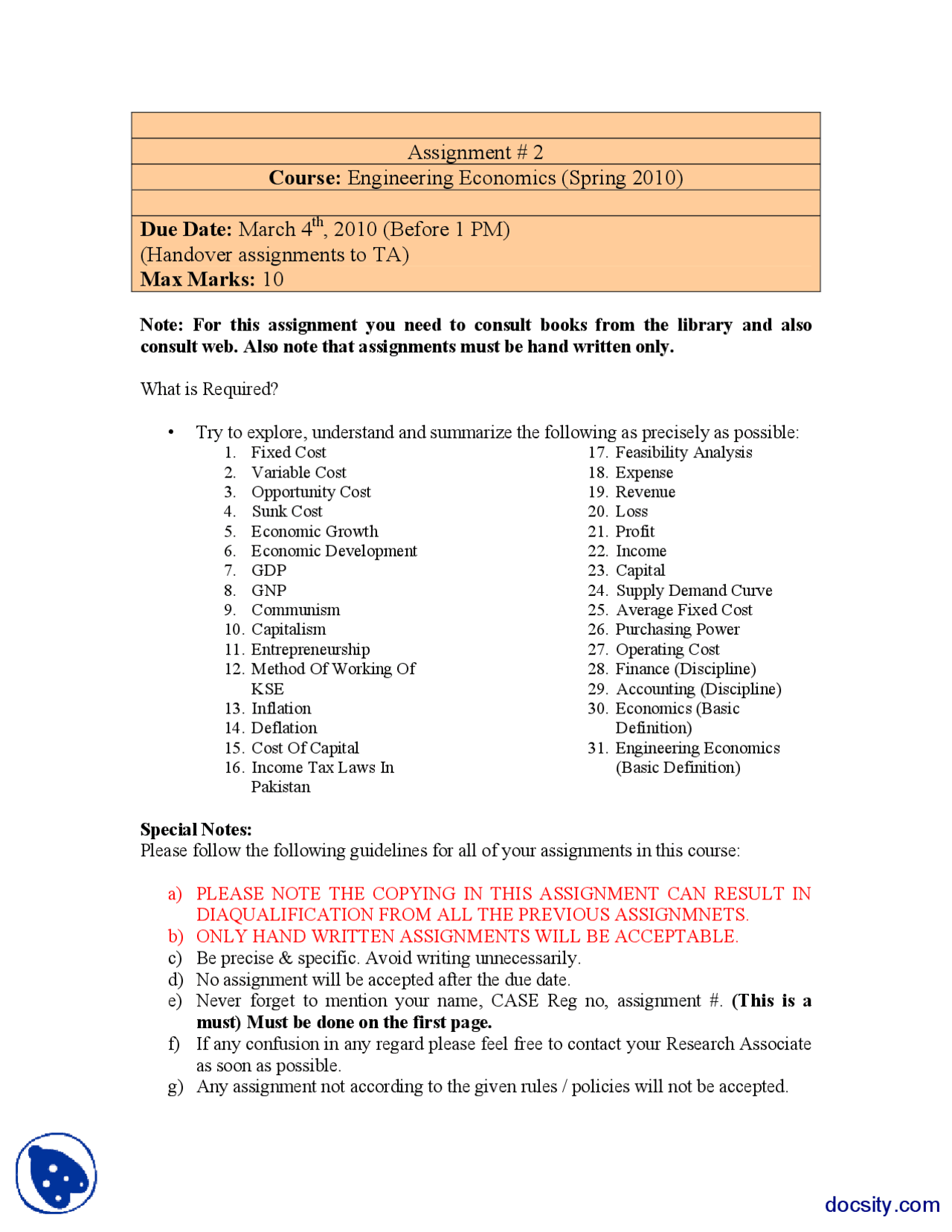 Loss, Profit And Income-Engineering Economy-Assignment | Exercises ...