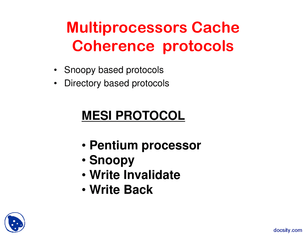 Multiprocessors Cache Coherence Protocols-Parallel Processing-Lecture ...