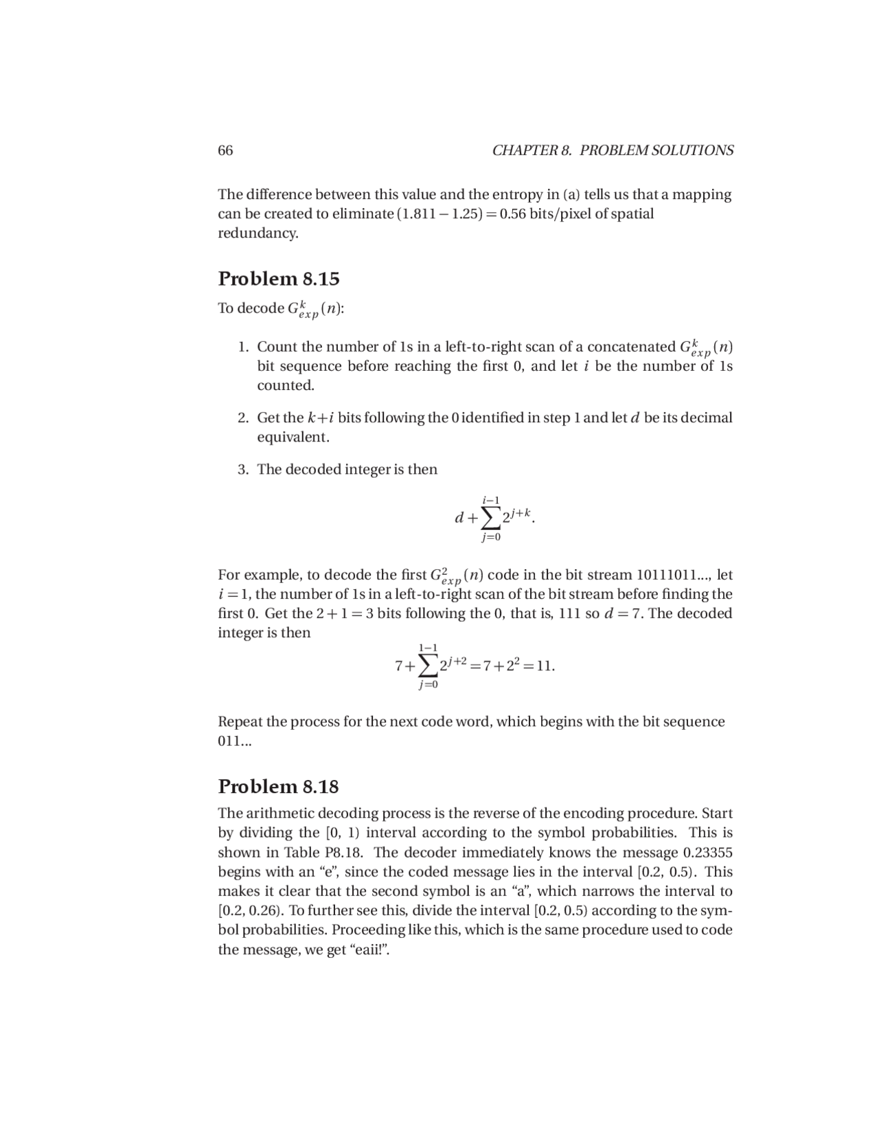 Chapter 8 Part 1-Digital Image Processing-Solution Manual - Docsity