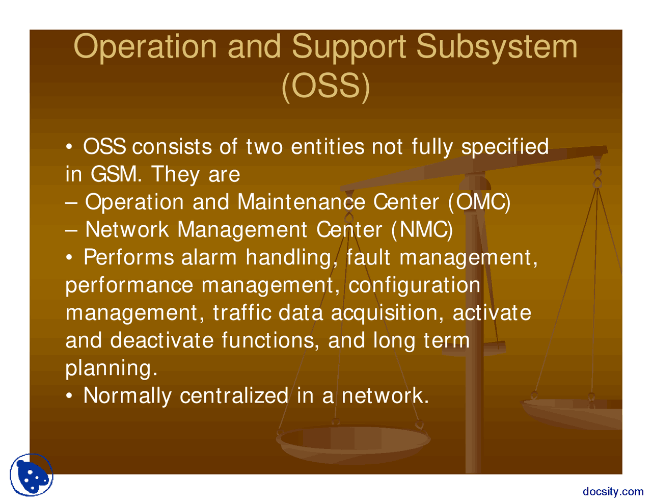 GSM Operation and Support Subsystem-GSM In Communication Systems ...