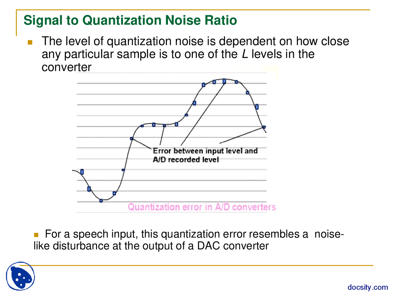 Signal to Quantization Noise SystemsLecture Slides