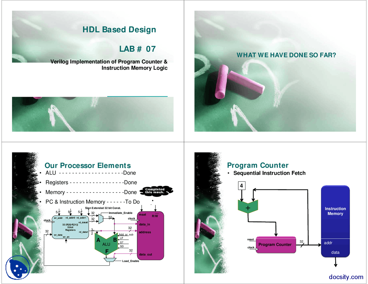 Program Counter-Digital System Design-Lab Mannual | Exercises Digital ...