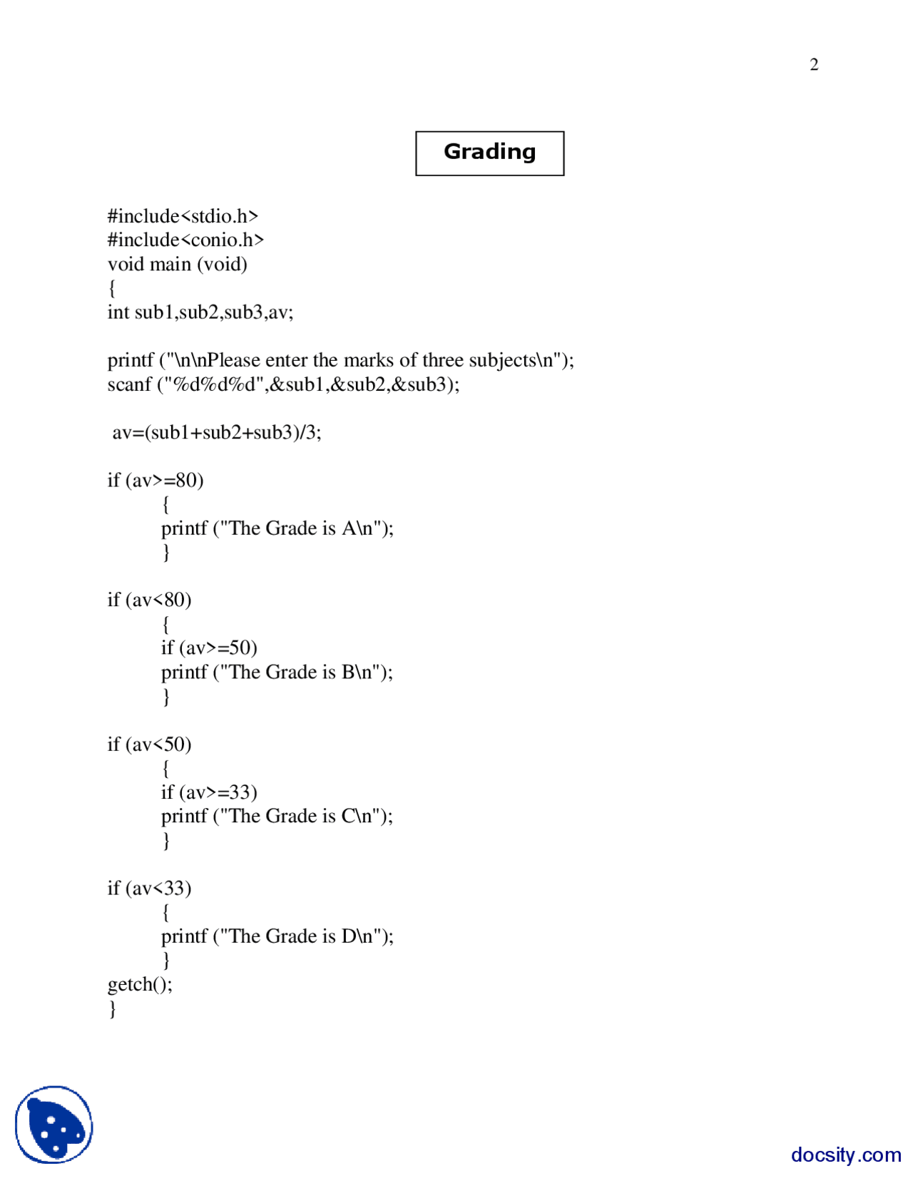 Grading-Computer Fundamentals and Programming-Coding Assignment ...