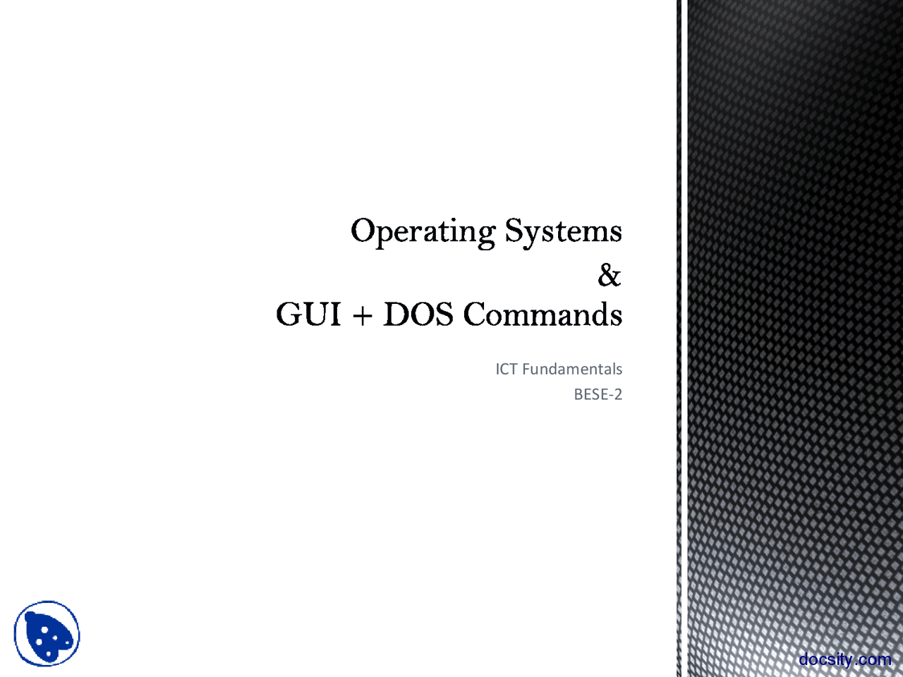 Operating Systems And GUI, DOS Commands-ICT Fundamentals-Lab Assignment ...