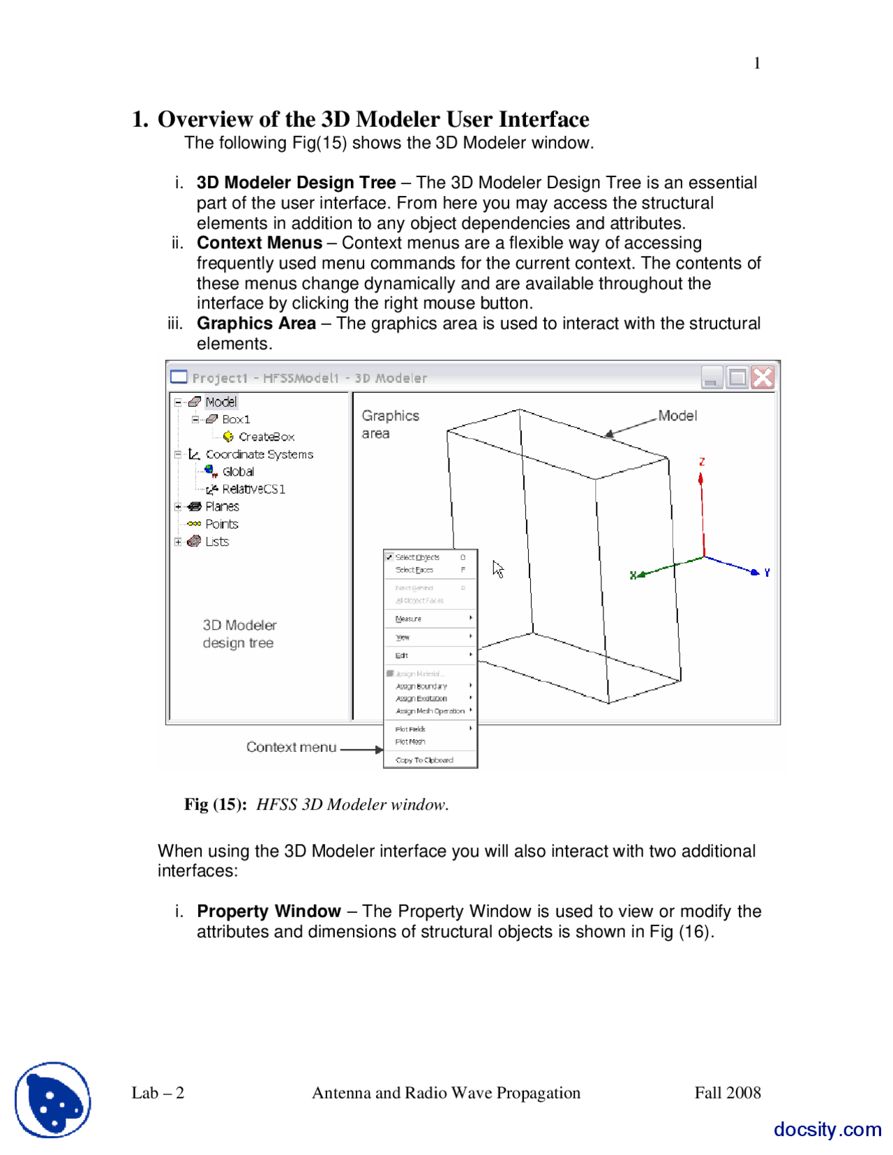 Overview of the 3D Modeler User Interface-Antenna Design and Theory-Lab ...