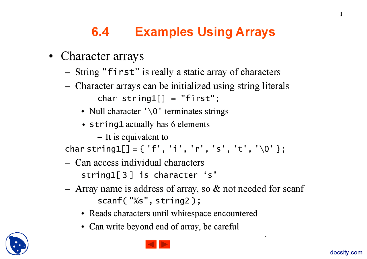 Arrays Part 2-Computer Fundamentals-Lecture Slides - Docsity