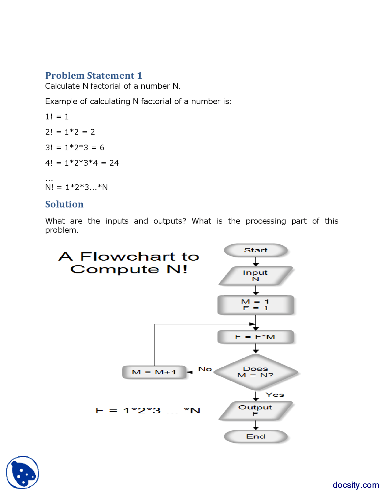 Flow Chart Part 1-Computer Fundamentals-Assignment | Exercises Computer ...
