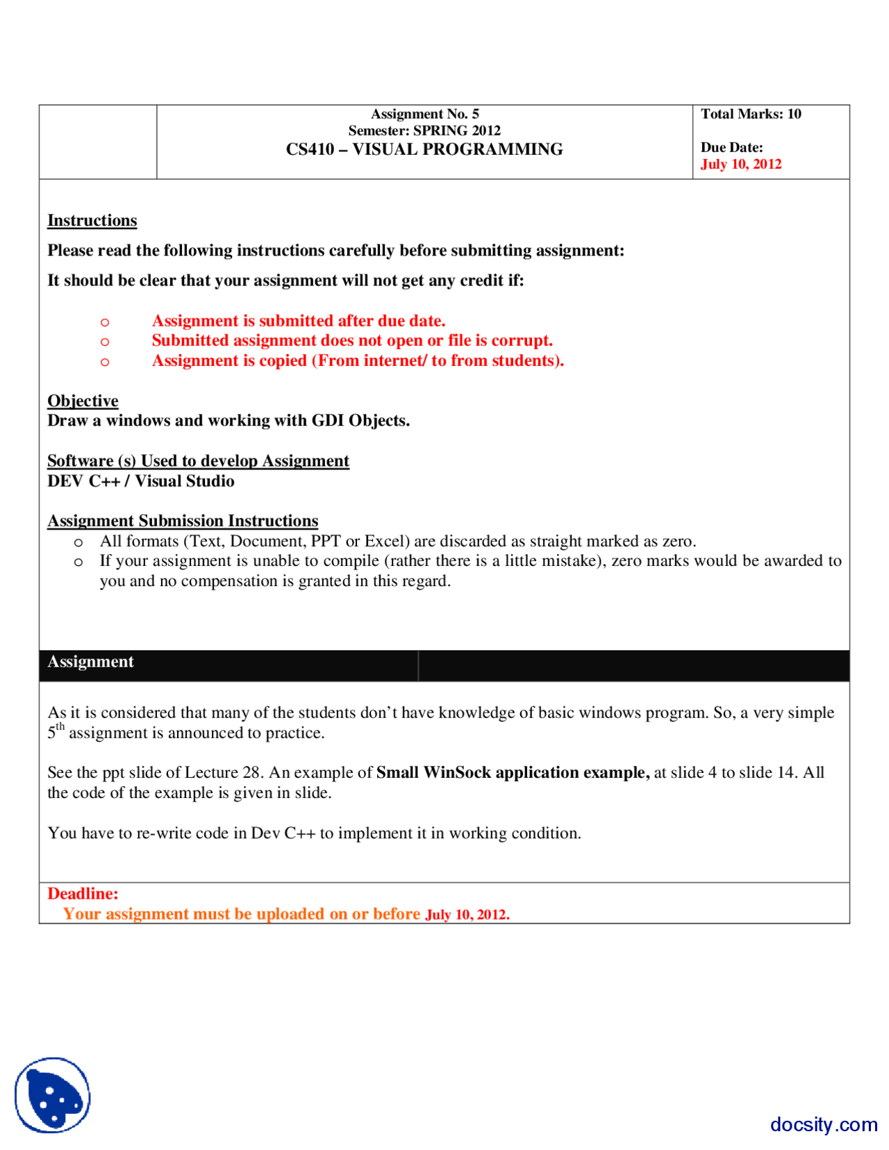 GDI Objects-Object Oriented Programming and Information Systems ...