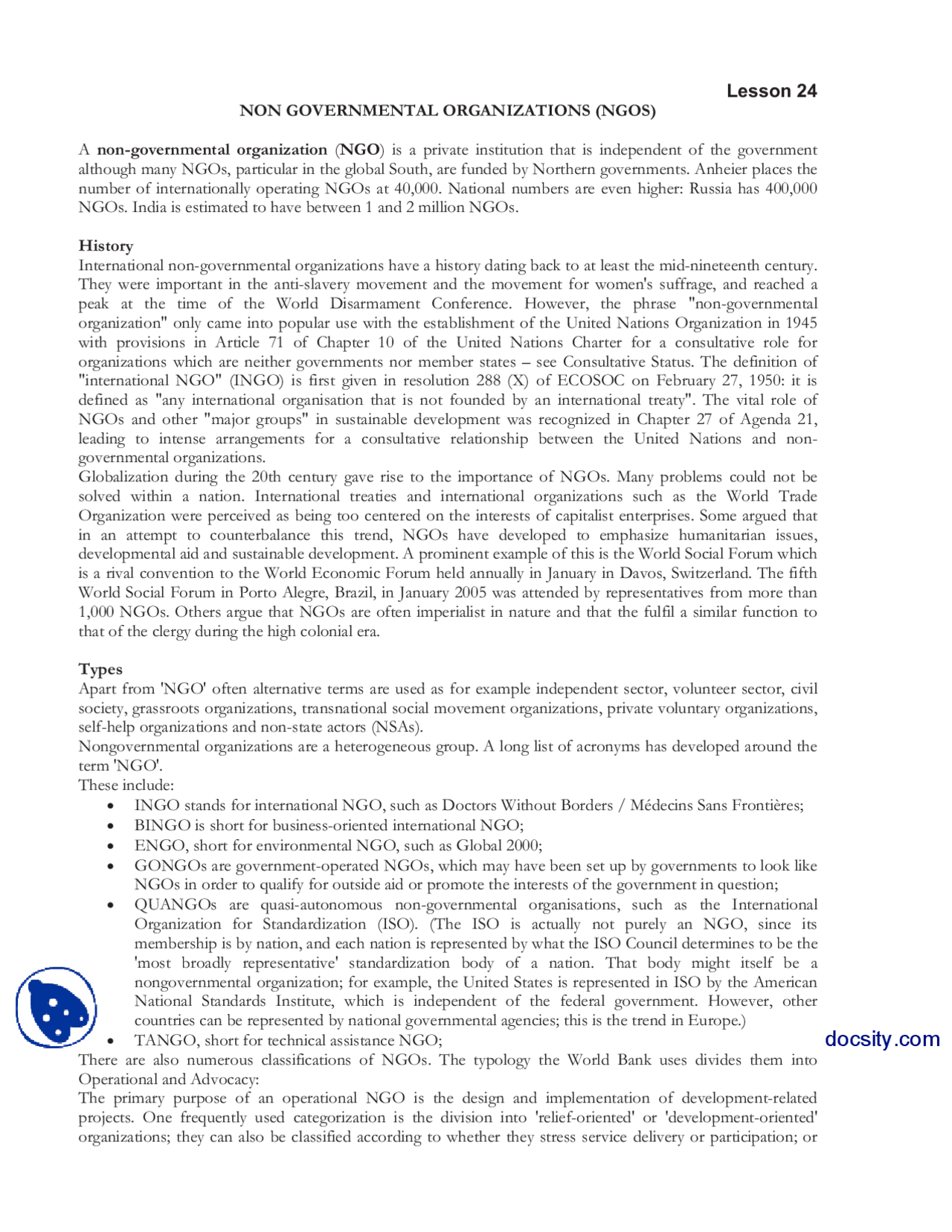 Non Governmental Organizations-Human Resource Managment-Lecture Notes ...