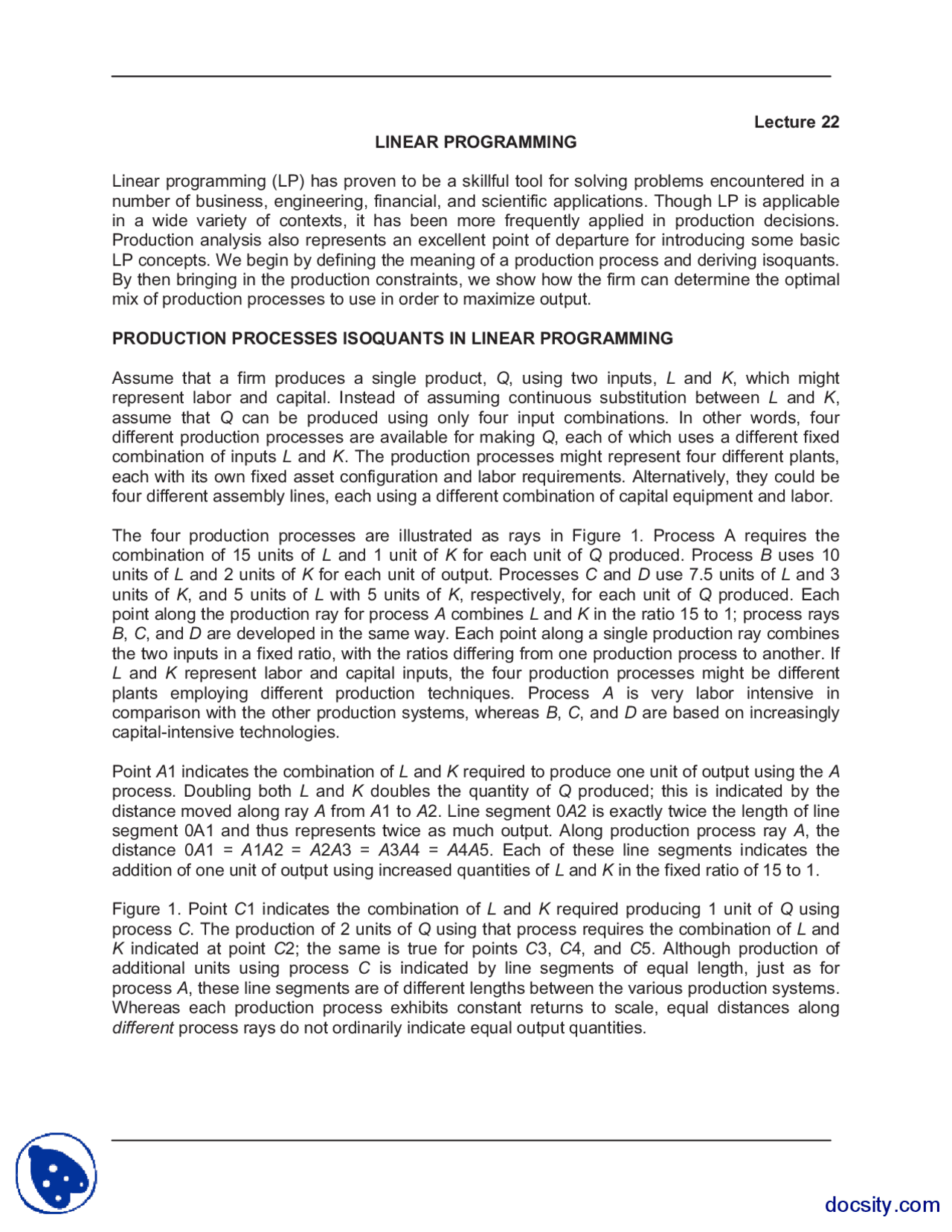 Linear Programming-Managerial Economics-Lecture Notes | Study notes ...