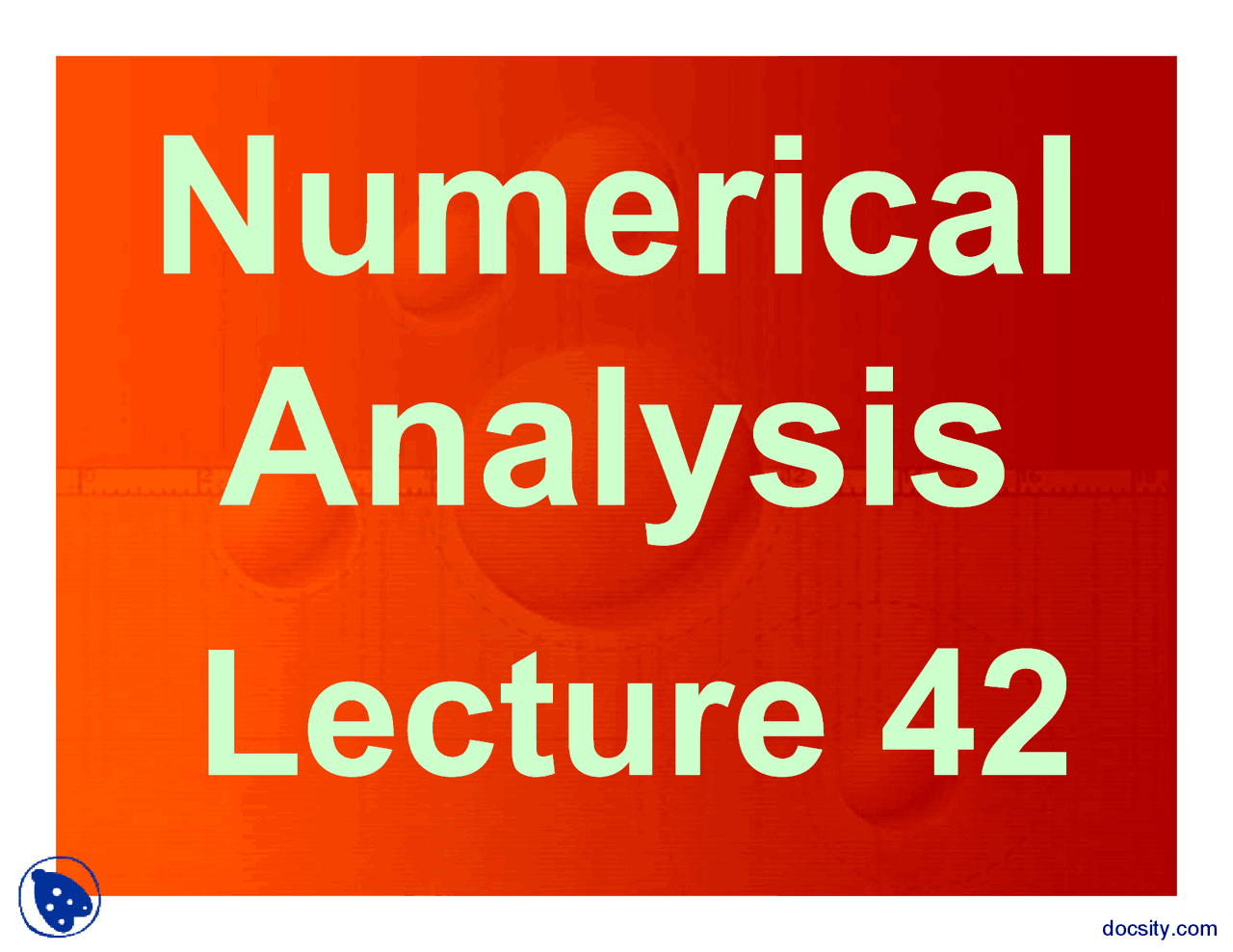 Example Of Numerical Differentiation-Numerical Analysis-Lecture Slides ...