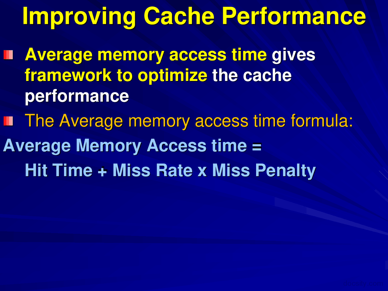 Improving Cache Performance-Advance Computer Architecture-Lecture ...