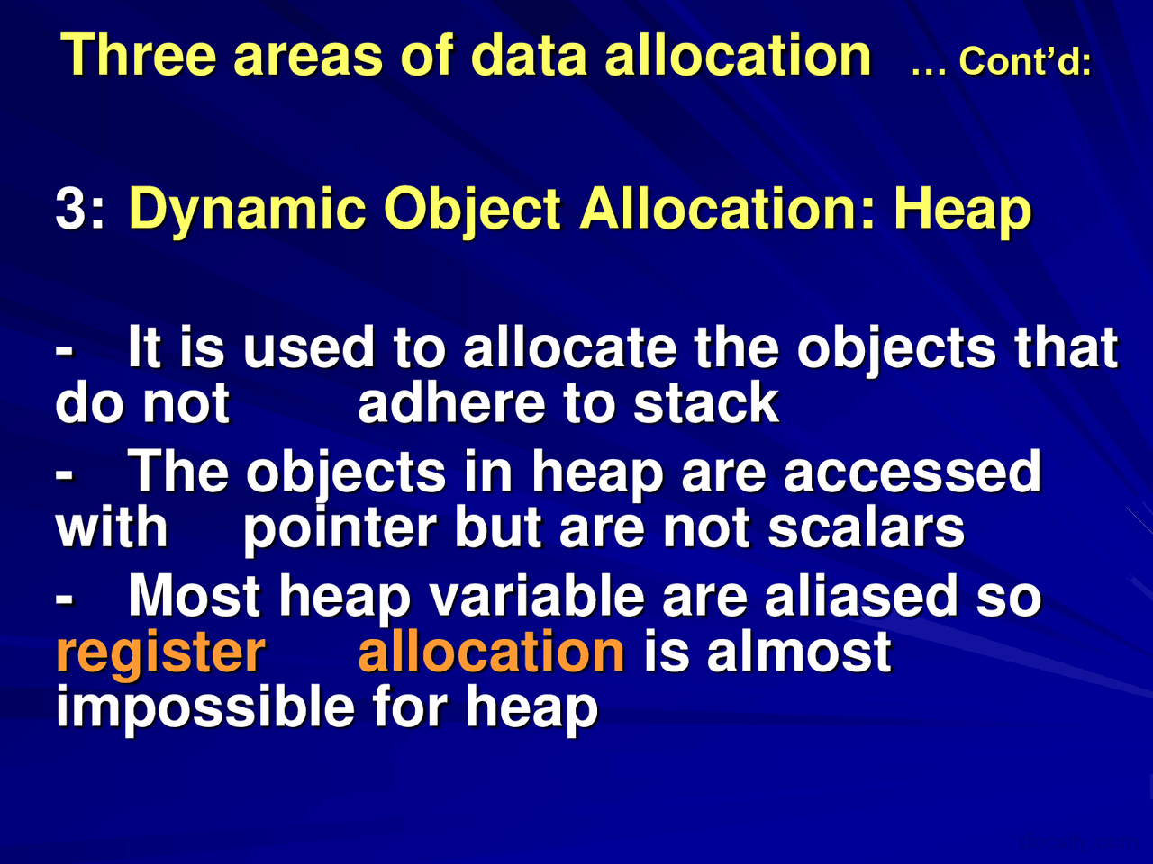 Dynamic Object Allocation-Advance Computer Architecture-Lecture Slides ...