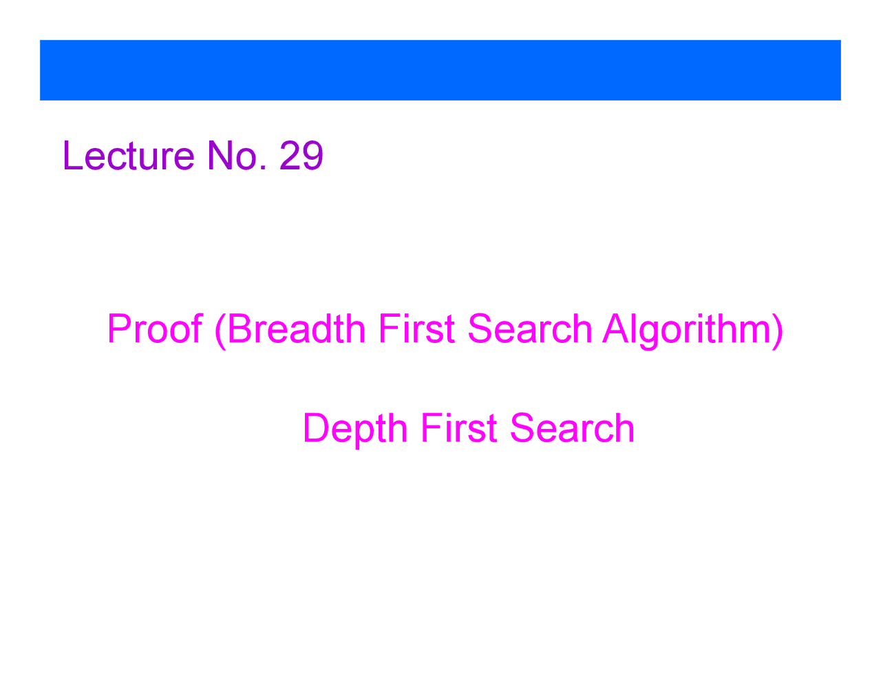 Proof Breadth First Search Algorithm-Advance Analysis Design-Lecture ...