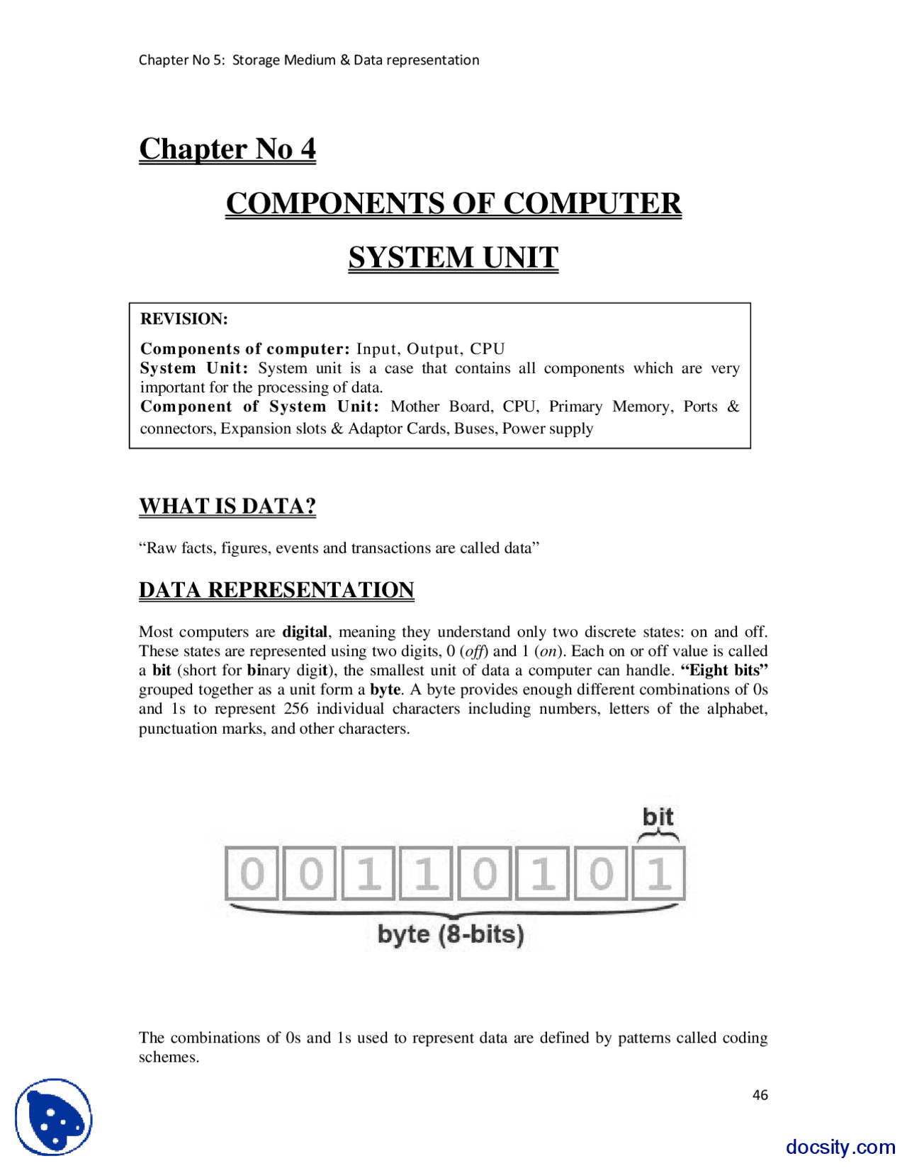 Computer System Unit Learning System Unit-Computer Fundamentals-Lecture Notes - Docsity