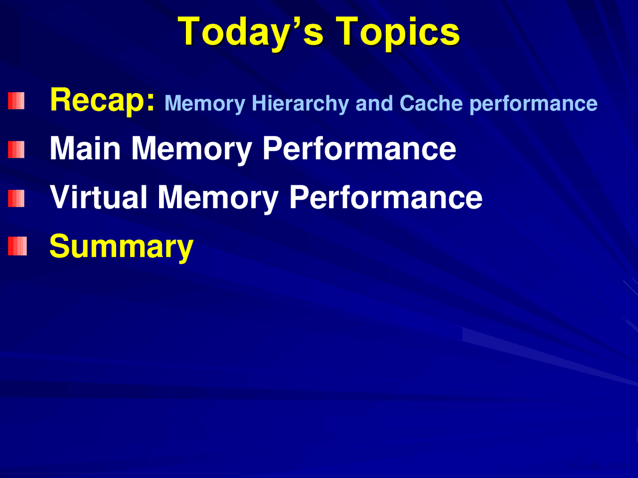 Main Memory Performance Main And Virtual Memory Performance-Advance Computer Architecture ...