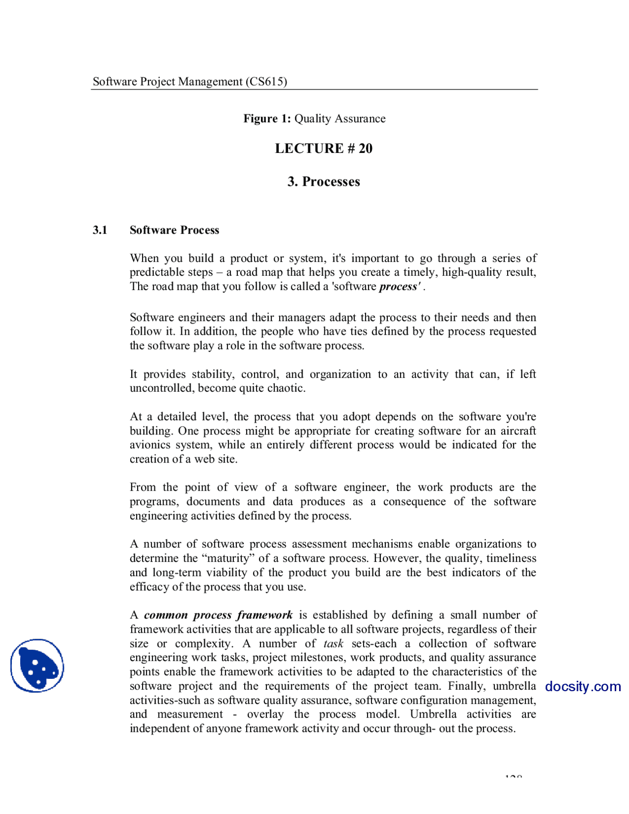 Processes, Software Process-Software Project Management-Lecture Notes ...