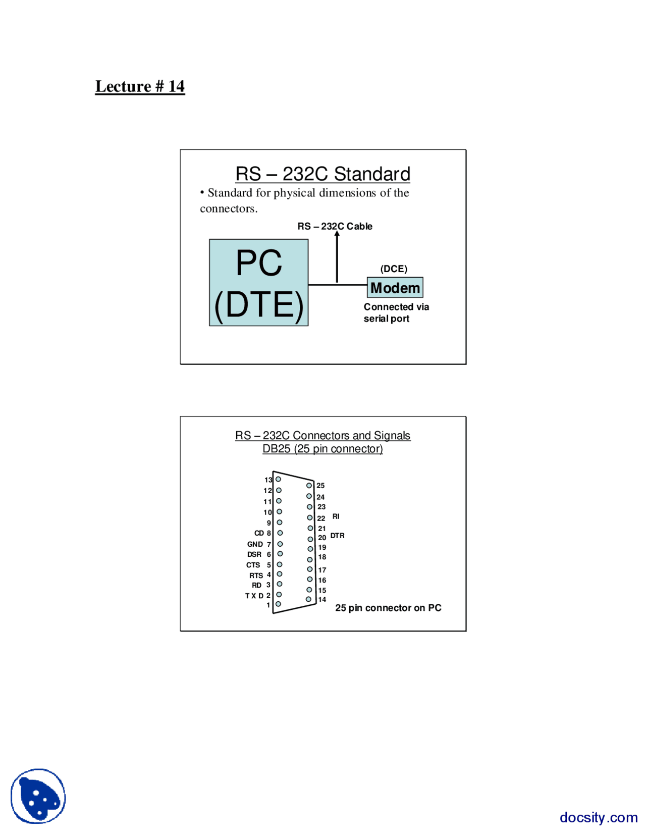 Flow Control Using RS232C-System Programming-Lecture Notes - Docsity