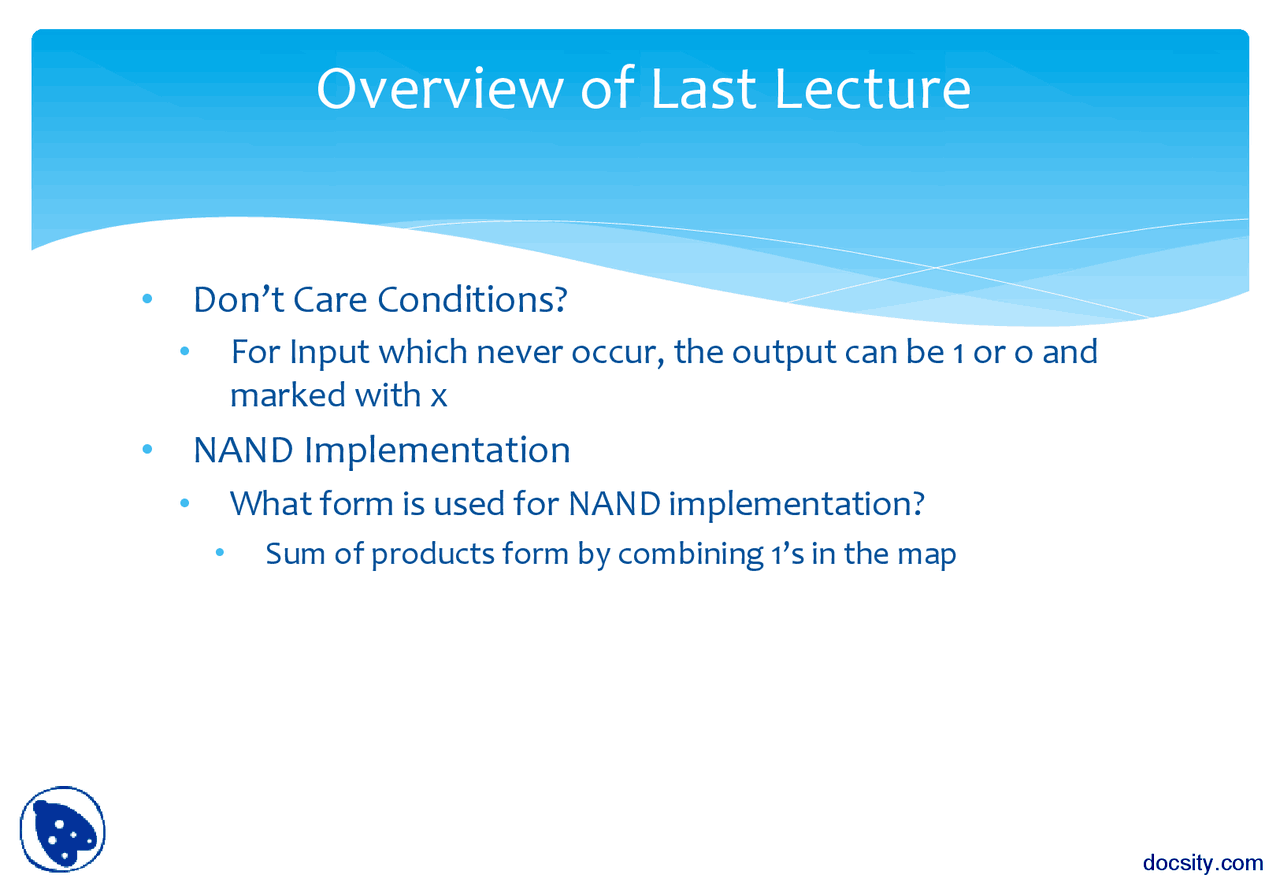 NOR And Other Two Level Implementation-Digital Logic Design-Lecture ...