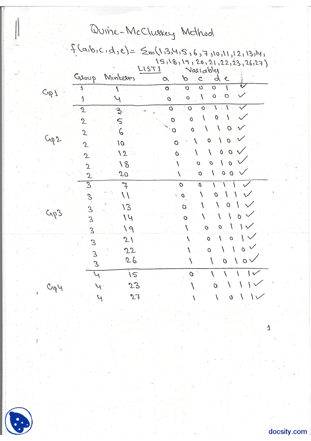 quine mccluskey algorithm