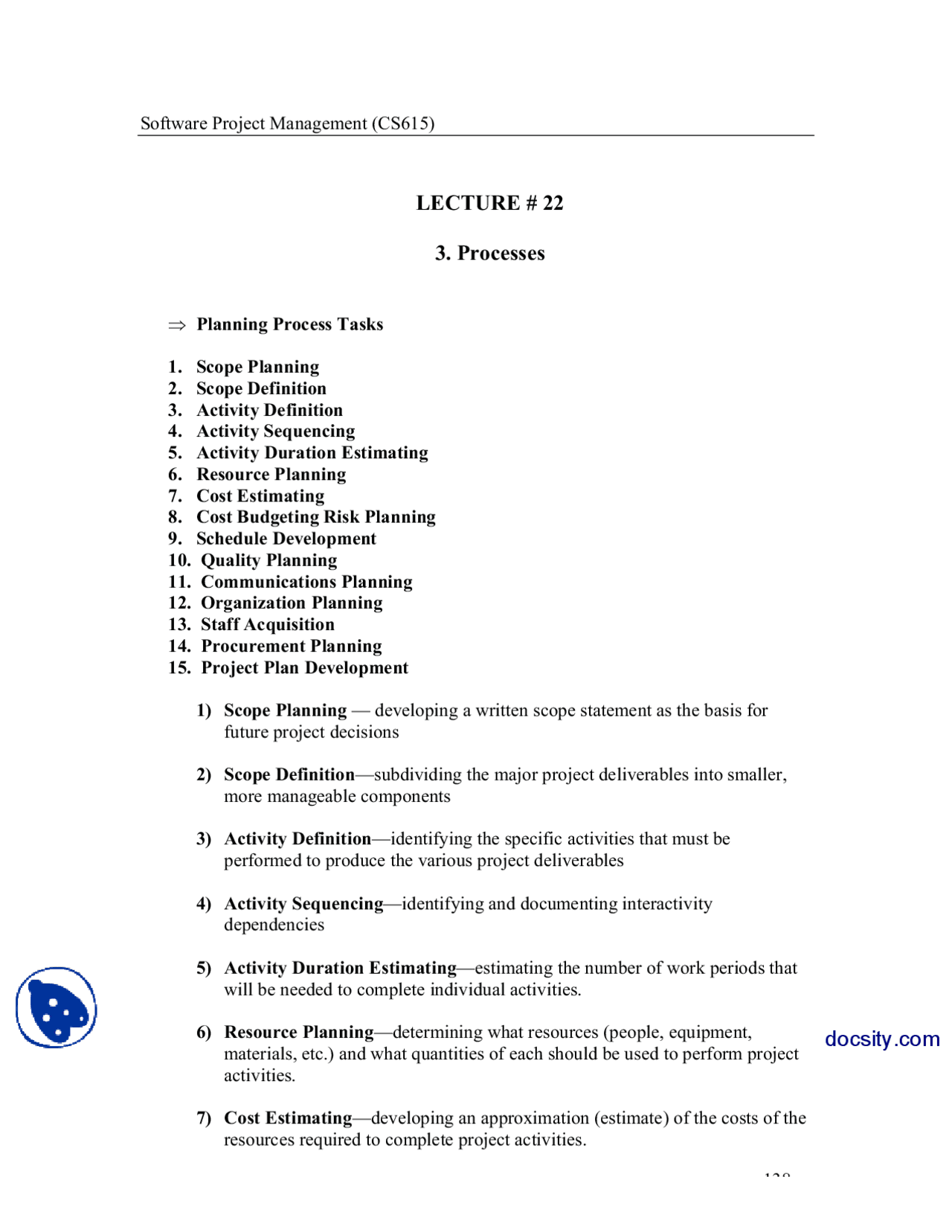 processes, software process-software project... Processes, Executing Processes-Software Project Management-Lecture ...