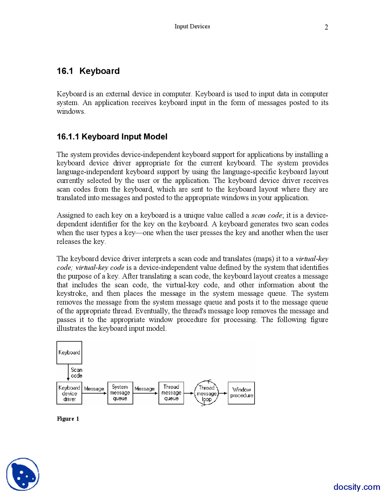Keyboard-Windows Programming-Lecture Notes - Docsity