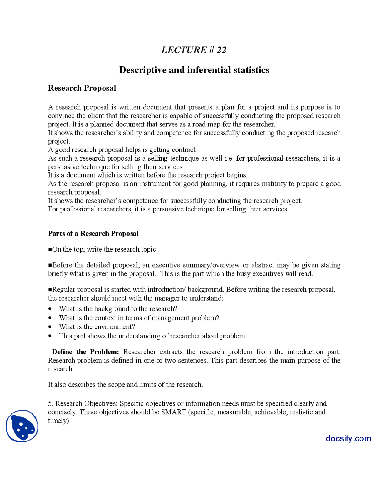 Descriptive and Inferential Statistics-Marketing Research-Lecture ...