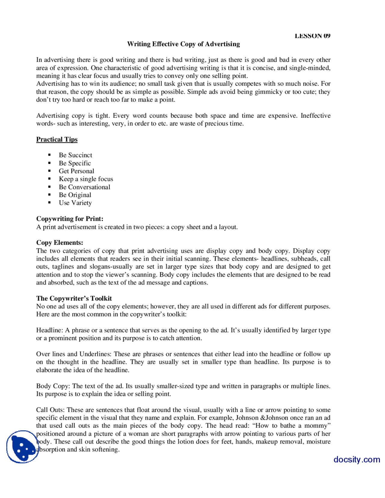 Writing Effective Copy of Advertising-Advertising and Promotion-Lecture ...