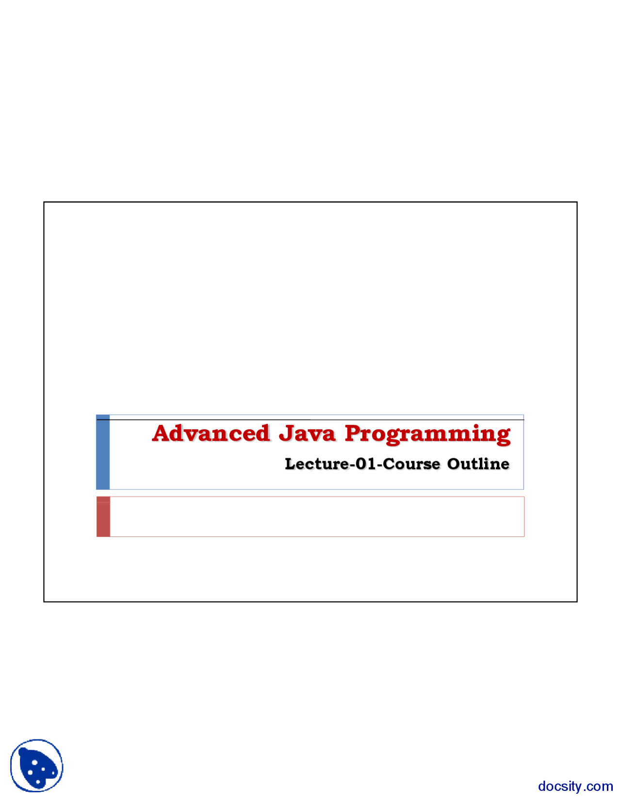 Course Outline-Introduction to Java Programming-Lecture Slides | Slides ...