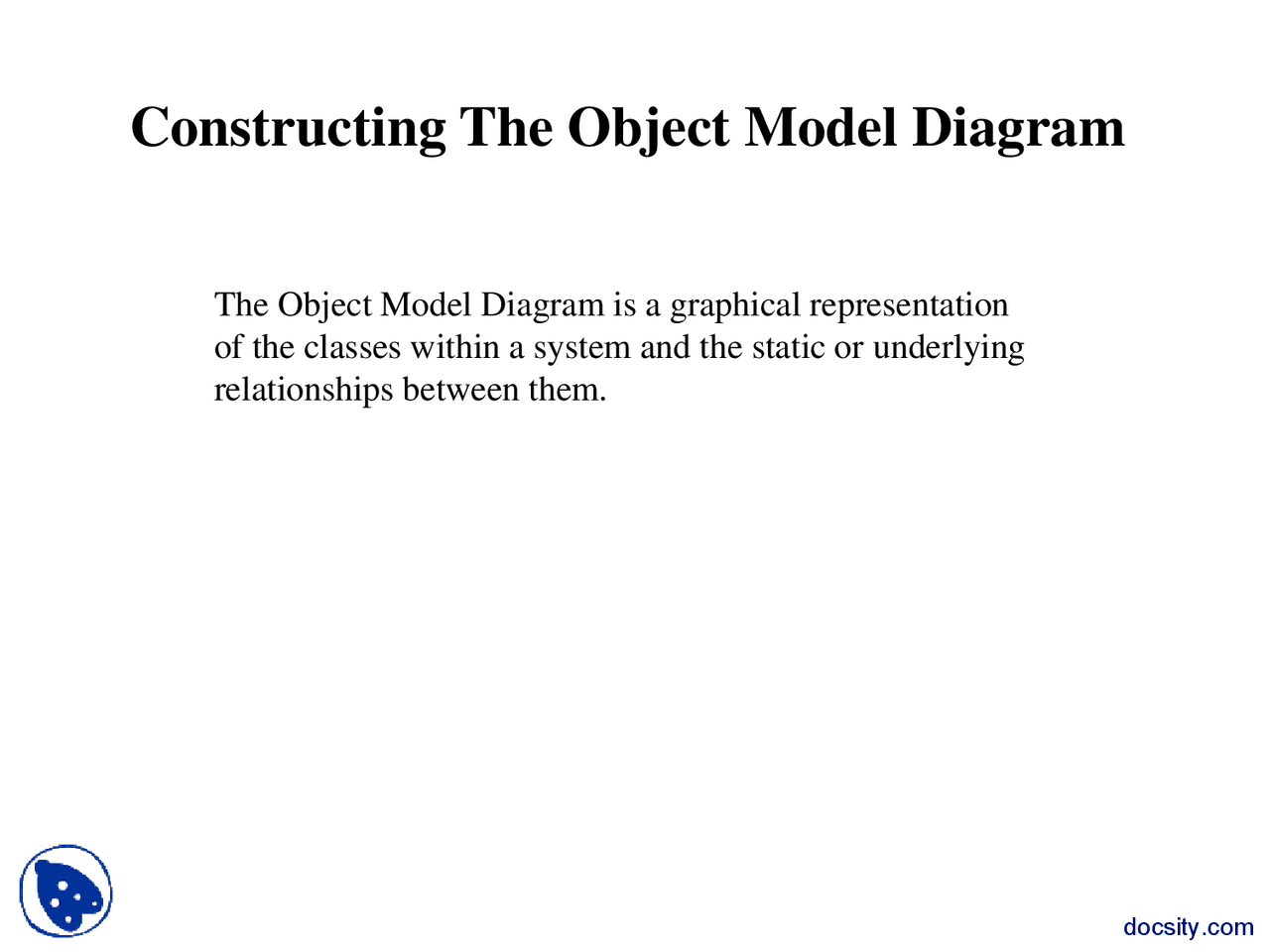 Constructing The Object Model Diagram-Object Oriented Analysis And ...